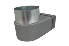 Thermoduct angled corner piece 220x80 mm to diameter 150 mm