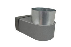 Thermoduct angled corner piece 220x80 mm to diameter 160 mm