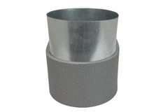 Thermoduct angled corner piece 220x80 mm to diameter 160 mm