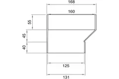 Wavin Ventiza PVC transition round 160 mm to 125 mm Eccentric S/M