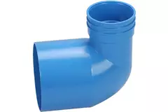 Wavin Ventiza end piece 90 degrees PVC Round 125x80x70 mm M/M