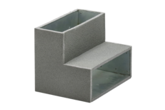 Thermoduct flat duct elbow 90 degrees 220x80 mm vertical