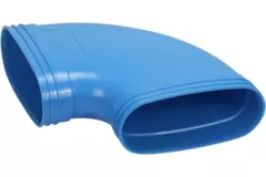 Wavin Ventiza Elbow 90 degrees PVC oval 195x80 mm horizontal M/M