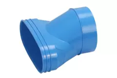 Wavin Ventiza Transition PVC Oval 195x80 mm to 125 mm Eccentric M/S