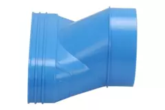 Wavin Ventiza Transition PVC Oval 195x80 mm to 125 mm Eccentric M/S