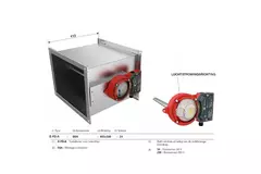 Smoke sensor 24V for rectangular fire damper - E-FD A SSA 1000x600 24