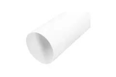 Pipe white diameter 125 mm length 1 meter metal - RAL 9010