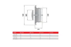 Exhaust ventilation valve 100 mm with friction springs - AVP-C100