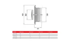 Exhaust ventilation valve 160mm with friction springs - AVP-C160
