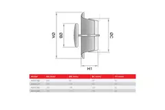 Exhaust air valve 200mm with friction springs - AVP-C200
