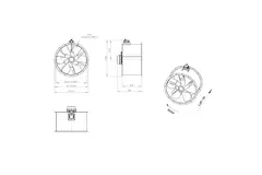 Axial 1000 mm duct fan - AL 1000 D6 03 CFG