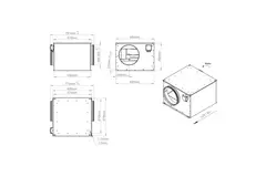 Tube fan 355mm insulated - ISOR 355 EC K 01