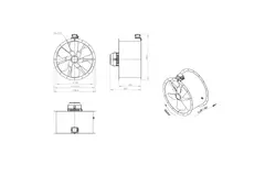 Axial 710 mm duct fan - AL 710 D4 01 CFG