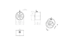 Axial 900 mm duct fan - AL 900 D6 02 CFG