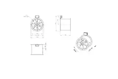 Axial 400 mm duct fan flue F300- AL 400 D4 F3 01 CFG