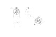 Axial 400 mm duct fan flue F300- AL 400 D2 F3 01 CFG