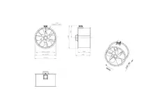 Axial 1000 mm duct fan flue F300- AL 1000 D4 F3 01 CFG
