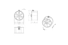 Axial 1120 mm duct fan - AL 1120 D6 02 CFG