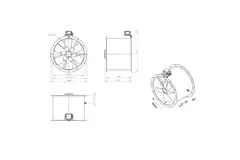 Axial 560 mm duct fan - AL 560 D4 02 CFG