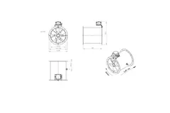 Axial 315 mm duct fan - AL 315 D4 01 CFG