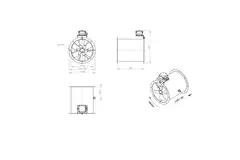Axial 315 mm duct fan - AL 315 D42U 01 CFG