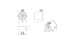 Axial 355 mm duct fan - AL 355 D42U 02 CFG