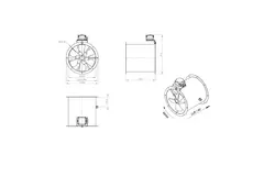 Axial 355 mm duct fan - AL 355 D4 01 CFG