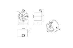 Axial 400 mm duct fan - AL 400 D42U 01 CFG