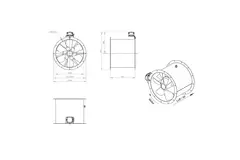 Axial 500 mm duct fan - AL 500 D4 01 CFG