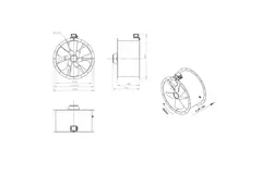 Axial 710 mm duct fan - AL 710 D4 02 CFG