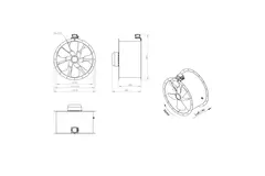 Axial 710 mm duct fan - AL 710 D4 03 CFG
