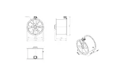 Axial 630 mm duct fan - AL 630 D6 02 CFG