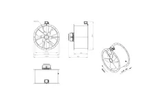 Axial 710 mm duct fan - AL 710 D6 02 CFG