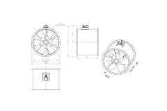 Axial 800 mm duct fan - AL 800 D4 04 CFG
