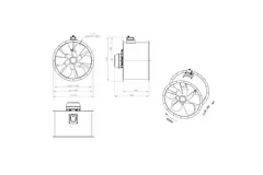 Axial 900 mm duct fan - AL 900 D4 05 CFG