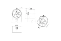 Axial 900 mm duct fan - AL 900 D6 03 CFG