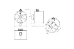 Axial 800 mm duct fan - AL 800 D4 06 CFG