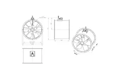 Axial 800 mm duct fan - AL 800 D6 01 CFG
