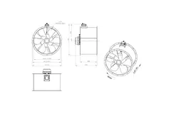 Axial 1000 mm duct fan - AL 1000 D4 01 CFG
