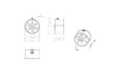 Axial 1000 mm duct fan - AL 1000 D6 02 CFG