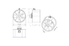 Axial 1120 mm duct fan - AL 1120 D6 03 CFG