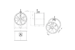 Axial 800 mm duct fan - AL 800 D84U 01 CFG