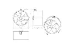 Axial 1250 mm duct fan - AL 1250 D6 01 CFG