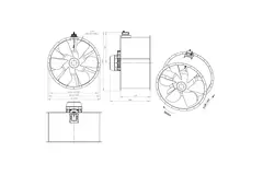 Axial 1250 mm duct fan - AL 1250 D6 02 CFG