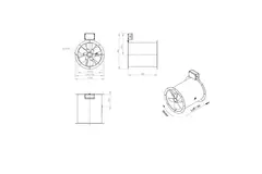 Axial 315 mm duct fan flue F400 - AL 315 D2 F4 01 CFG