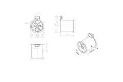 Axial 315 mm duct fan flue F400 - AL 315 D42U F4 02 CFG