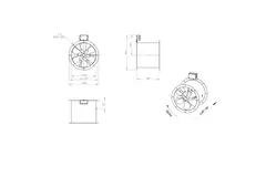 Axial 400 mm duct fan flue F400 - AL 400 D42U F4 02 CFG