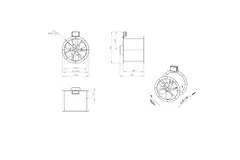 Axial 400 mm duct fan flue F400 - AL 400 D42U F4 01 CFG