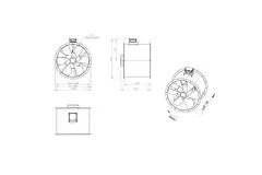 Axial 800 mm duct fan flue F400 - AL 800 D4 F4 03 CFG