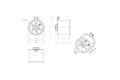 Axial 500 mm duct fan flue F400 - AL 500 D2 F4 01 CFG